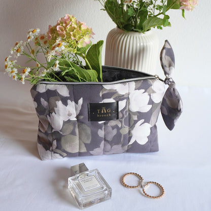 Floral-patterned pouch with flowers handmade by TGbrooch